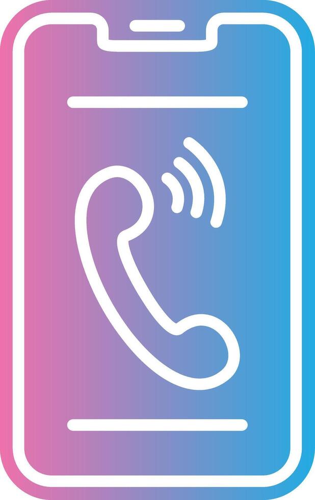 Phone Glyph Gradient Icon Design vector