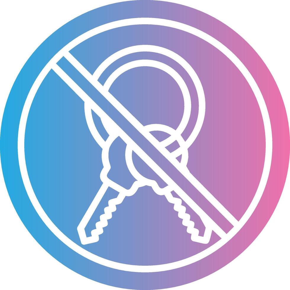 Prohibited Sign Glyph Gradient Icon Design vector