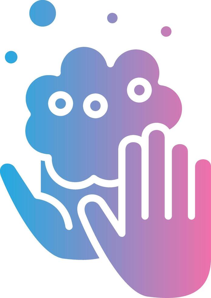 Hand Wash Glyph Gradient Icon Design vector
