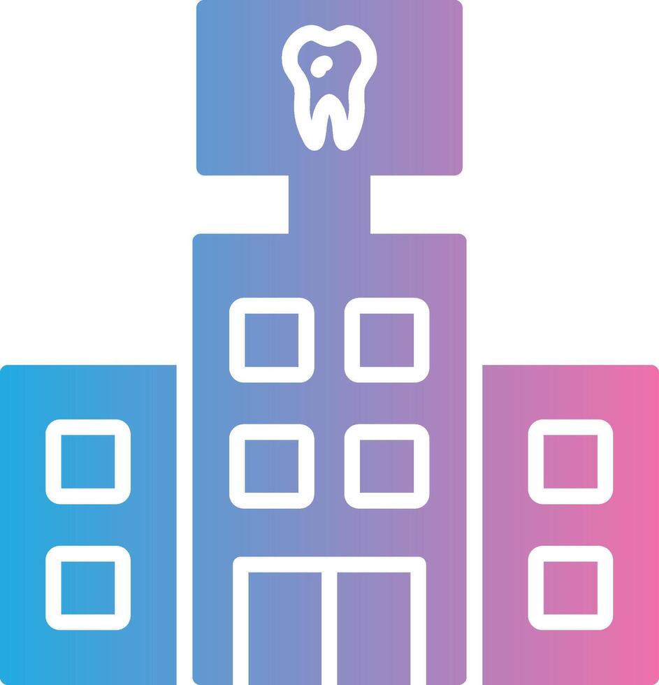 Dental Care Glyph Gradient Icon Design vector