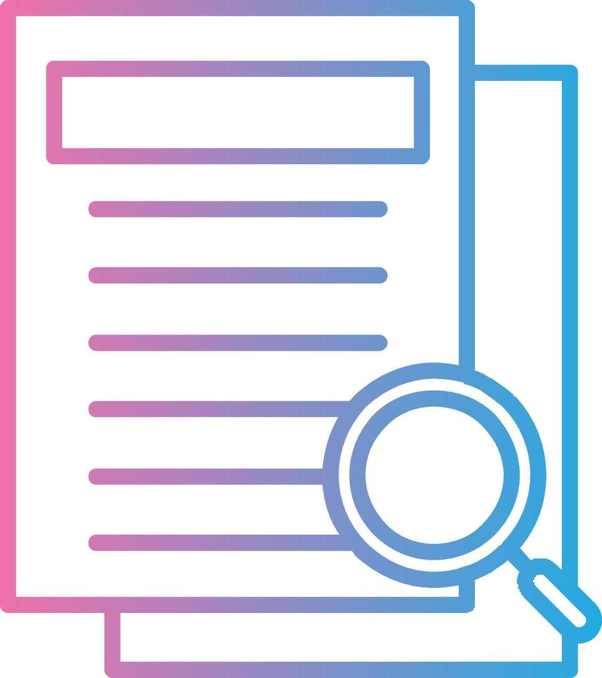 Research Line Gradient Icon Design vector