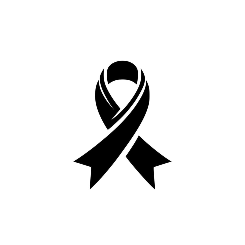Black ribbon icon design vector
