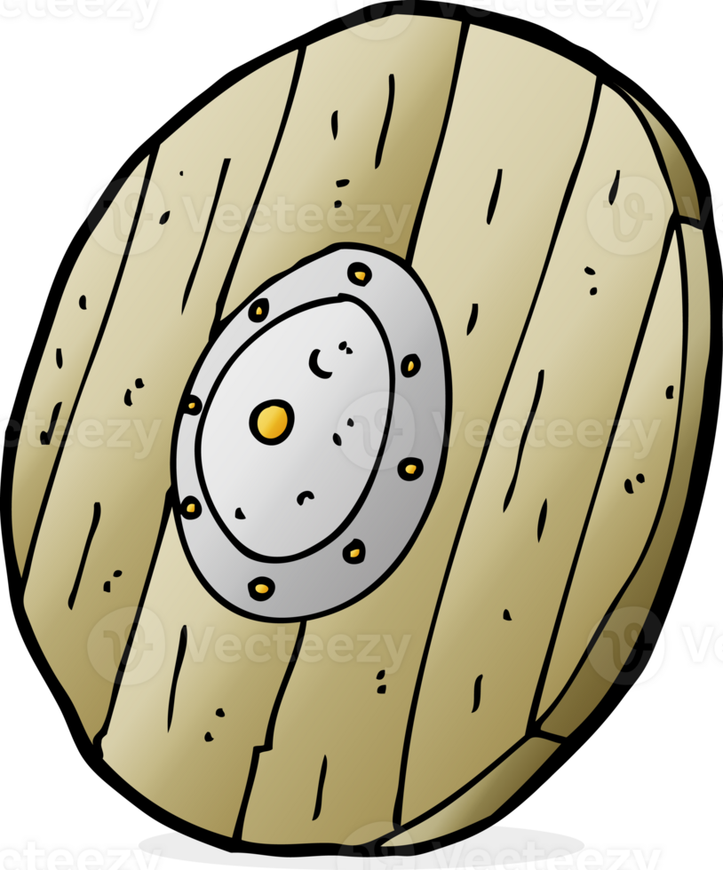cartoon wooden shield png