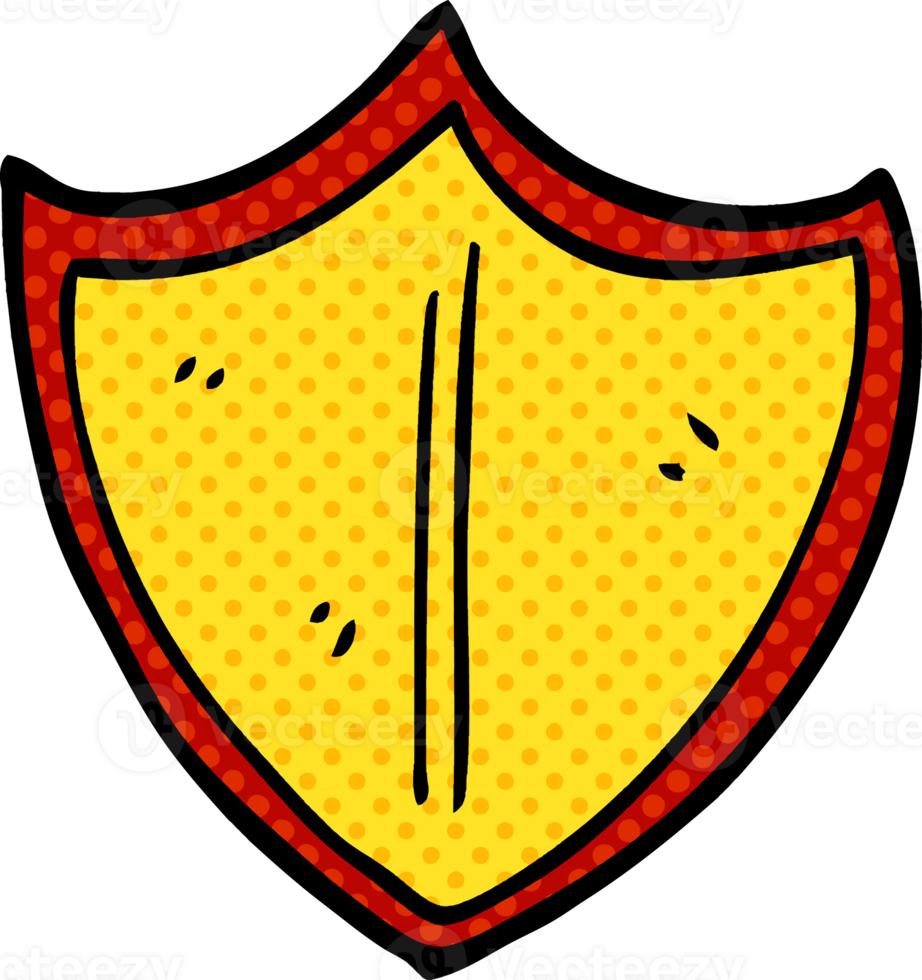 cartoon doodle old shield png