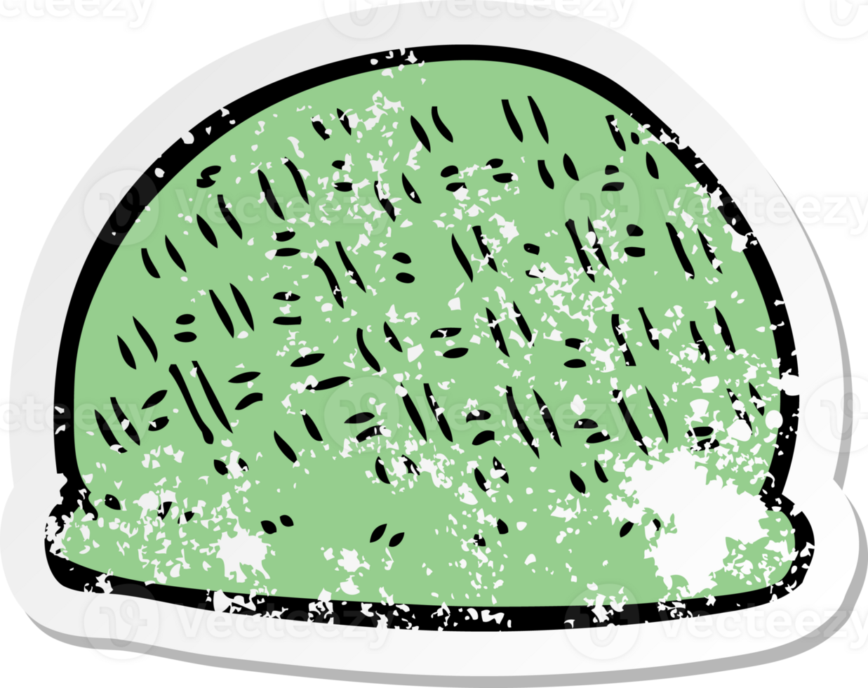 retro distressed sticker of a cartoon hat png