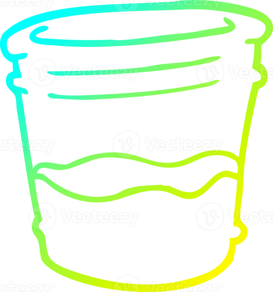 cold gradient line drawing cartoon glass of drink png