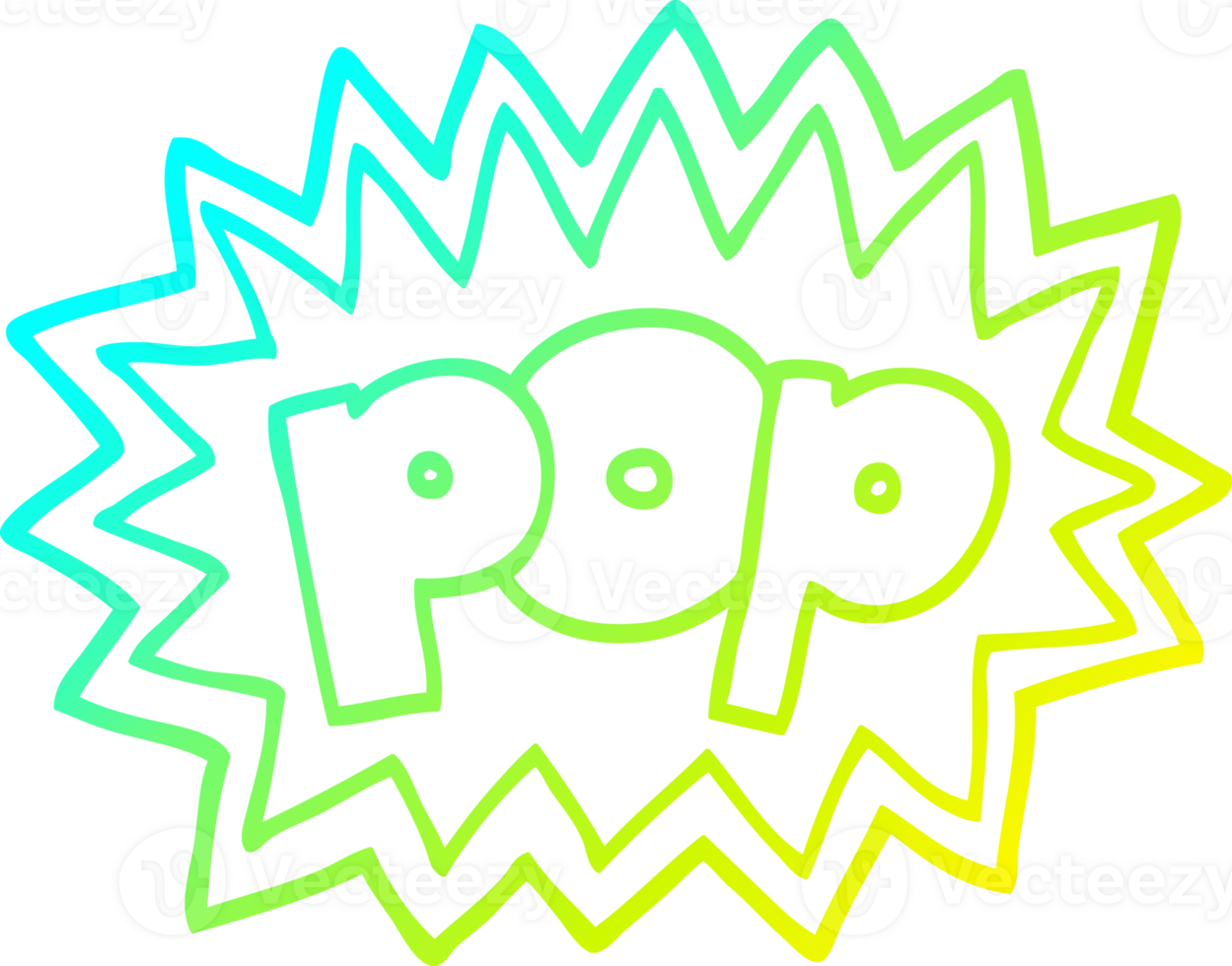 cold gradient line drawing cartoon pop symbol png