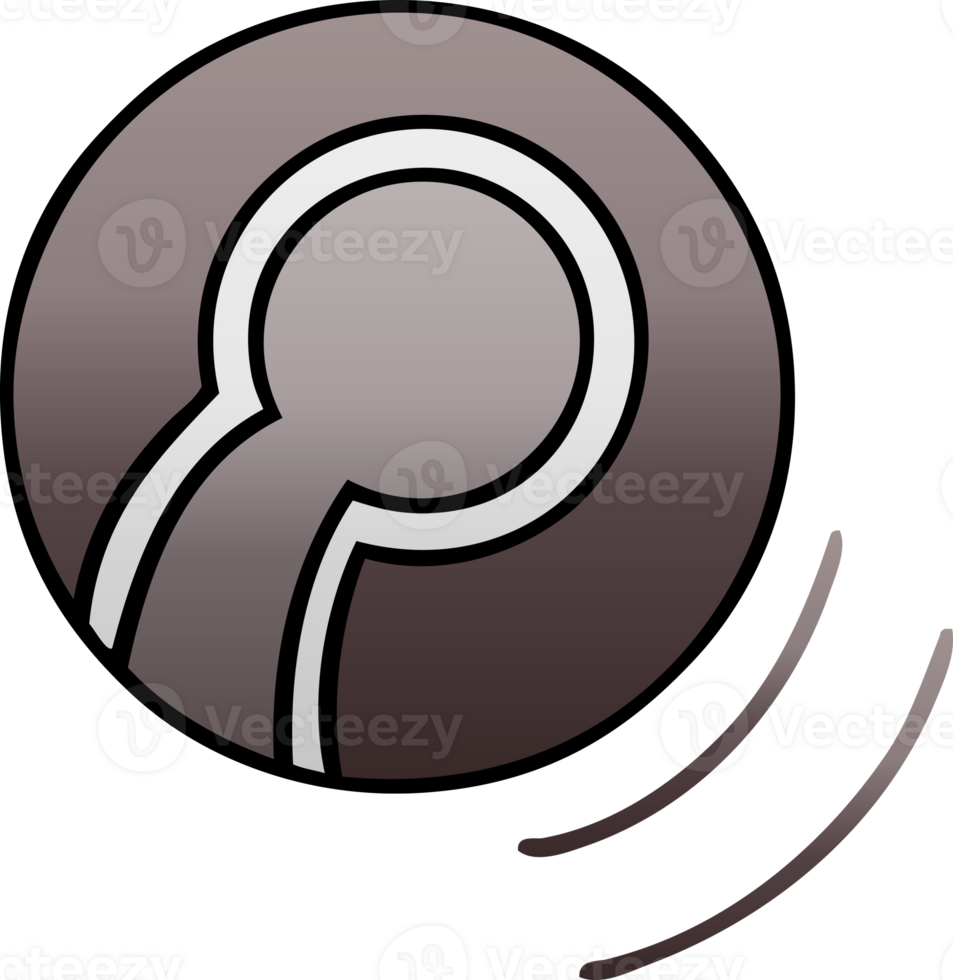 gradient shaded cartoon bowl ball png