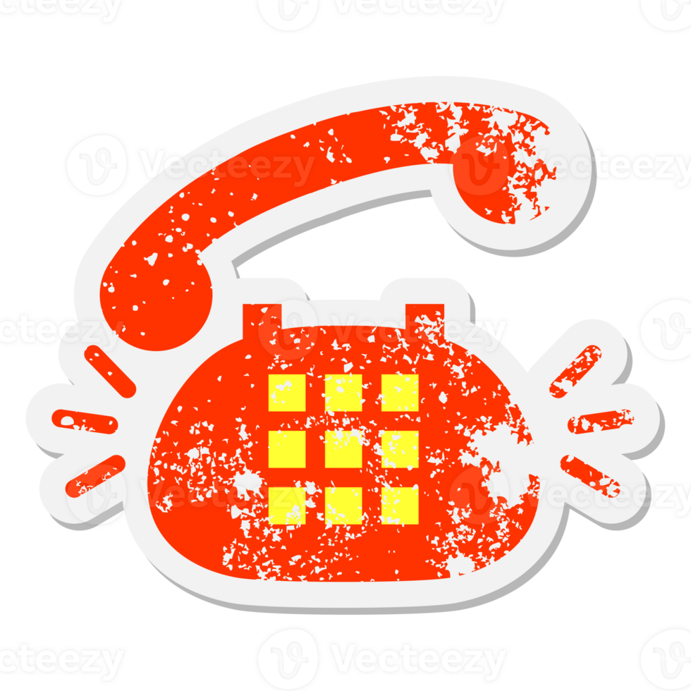ringing telephone grunge sticker png