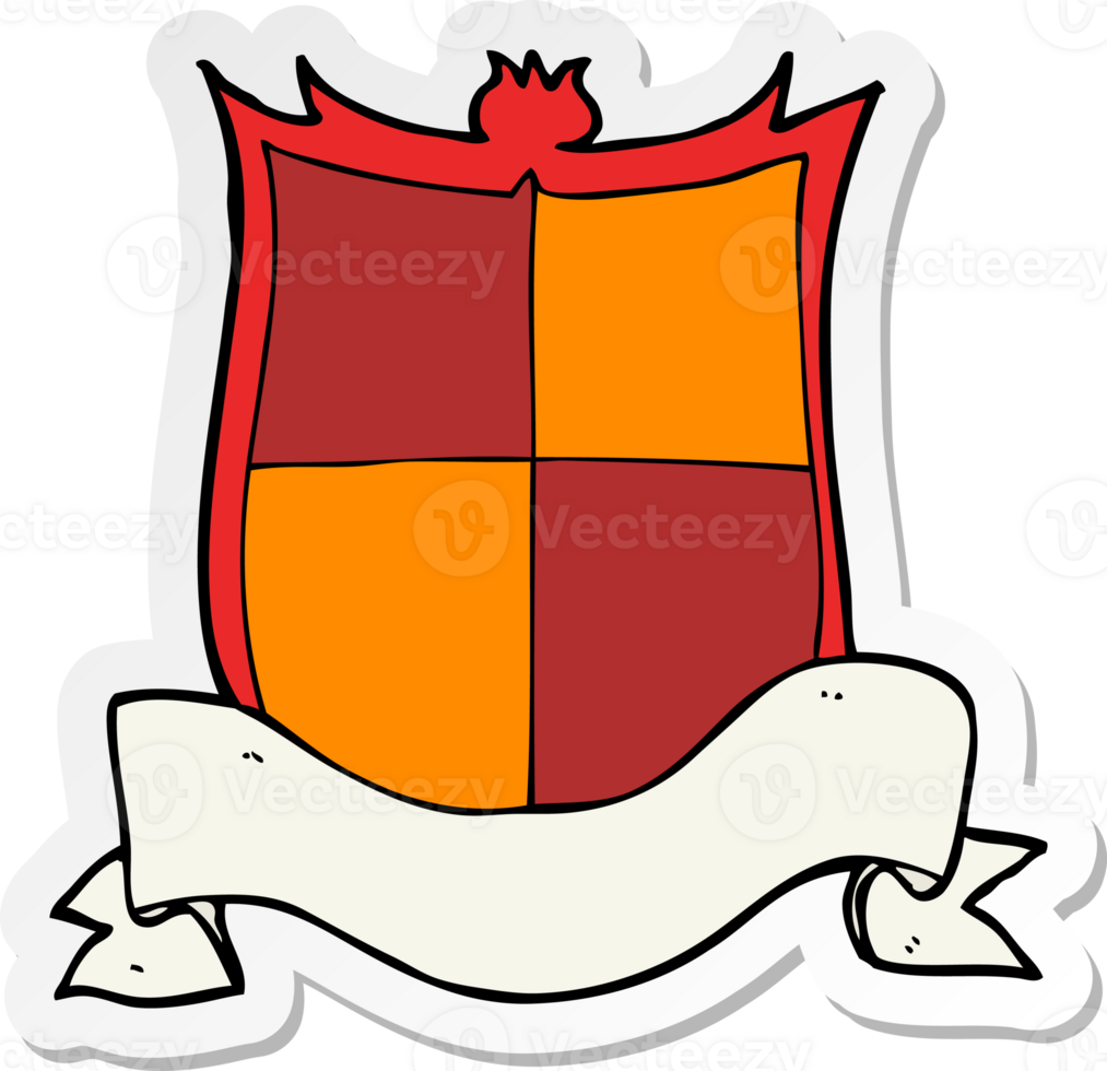 sticker of a heraldry cartoon png