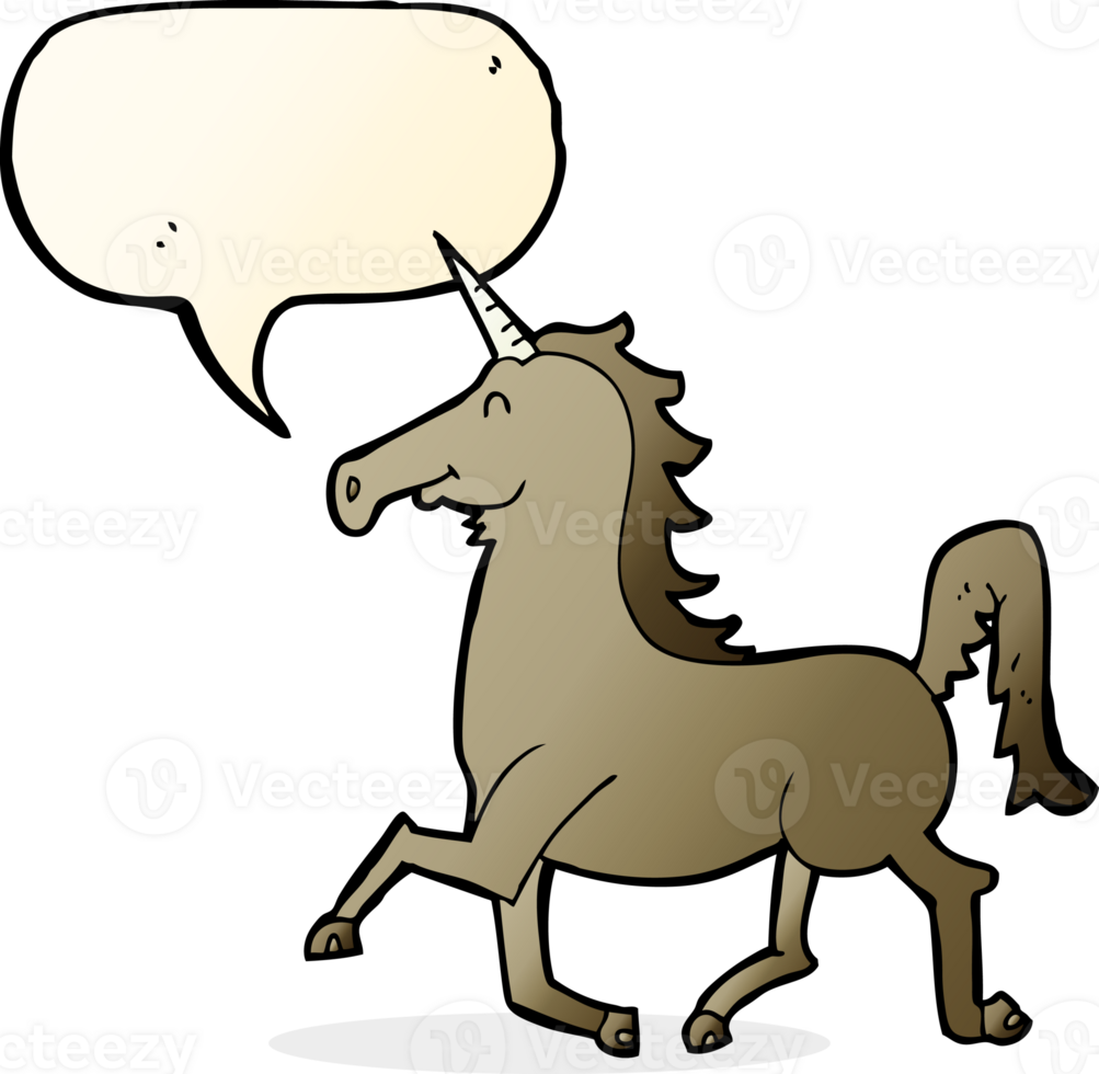 cartoon unicorn with speech bubble png