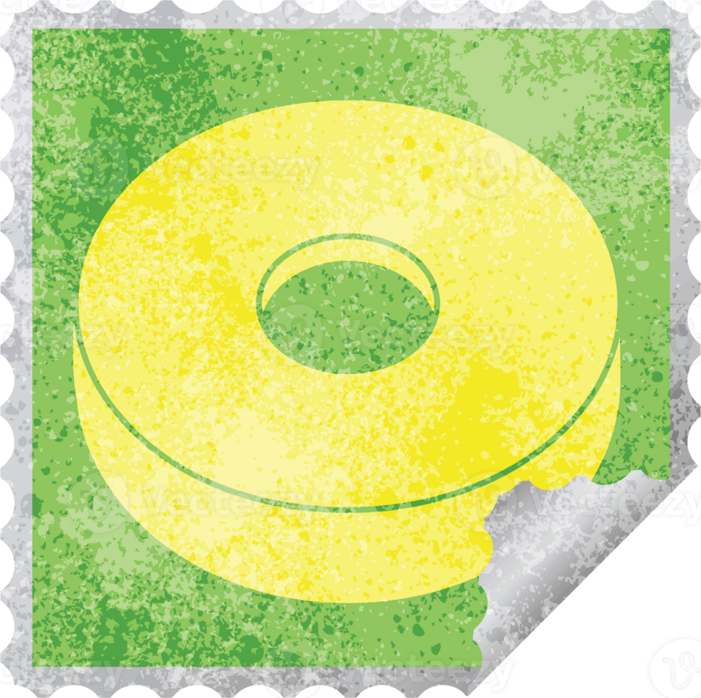 donut graphic square peeling sticker png