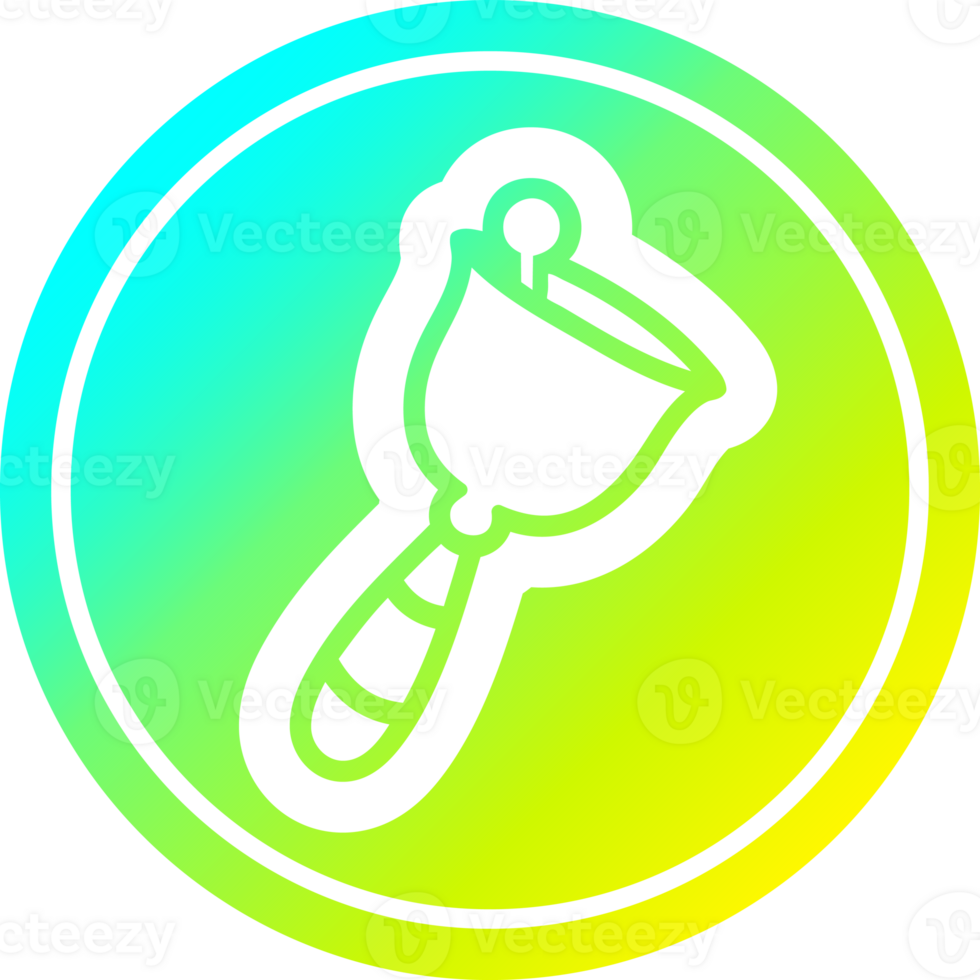 hand bell circular icon with cool gradient finish png