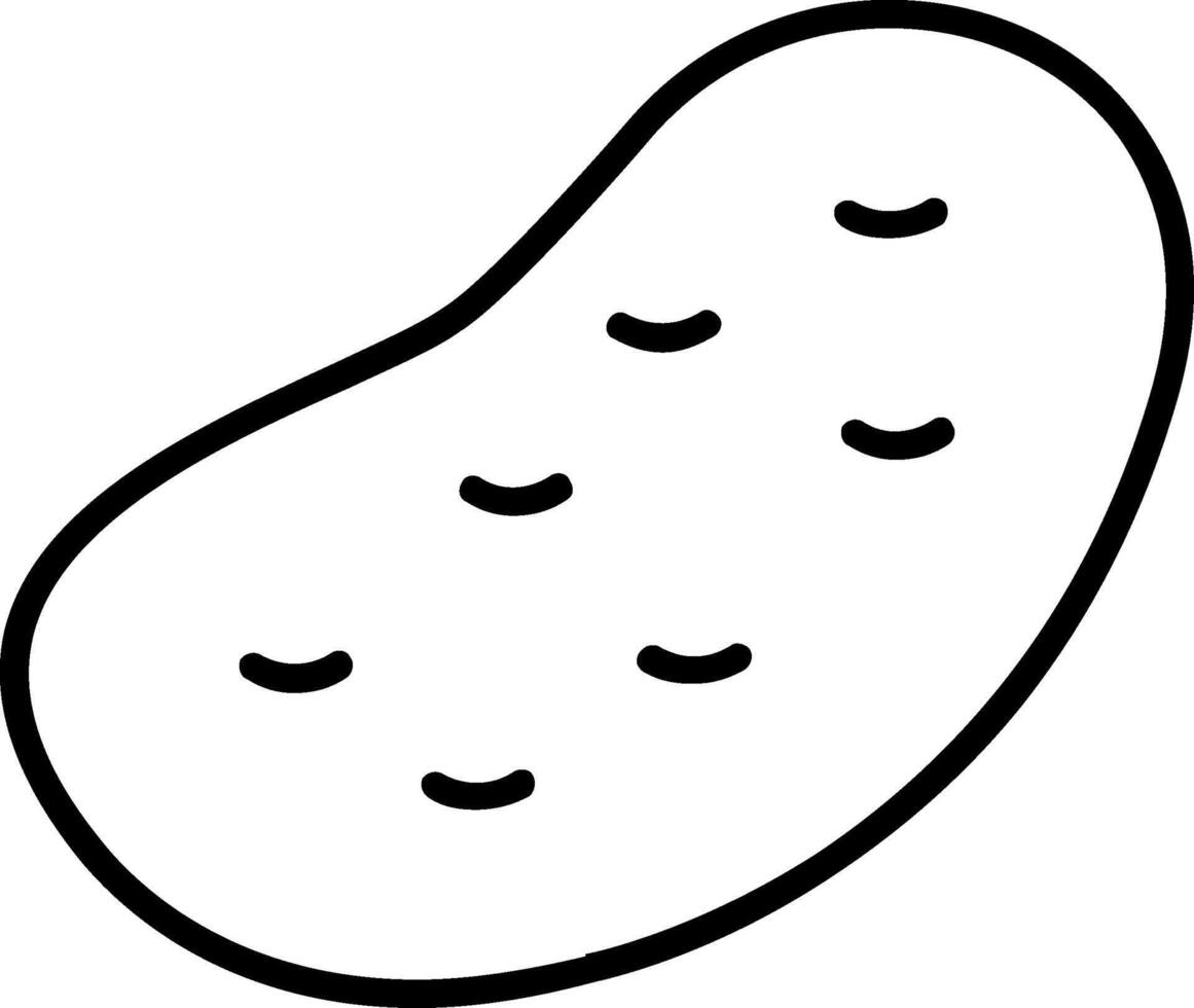 Potato Line Icon Design vector