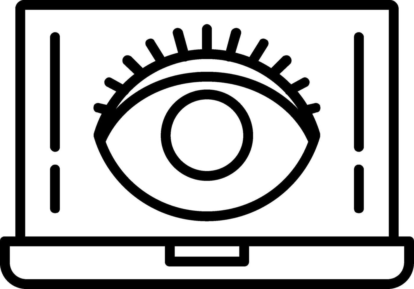 Eye Line Icon Design vector