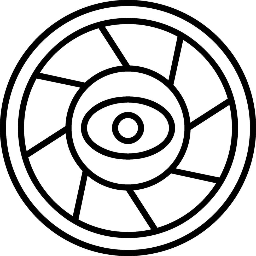 Lens Line Icon Design vector
