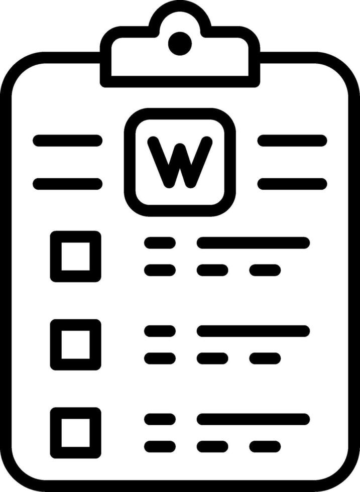 Document Line Icon Design vector