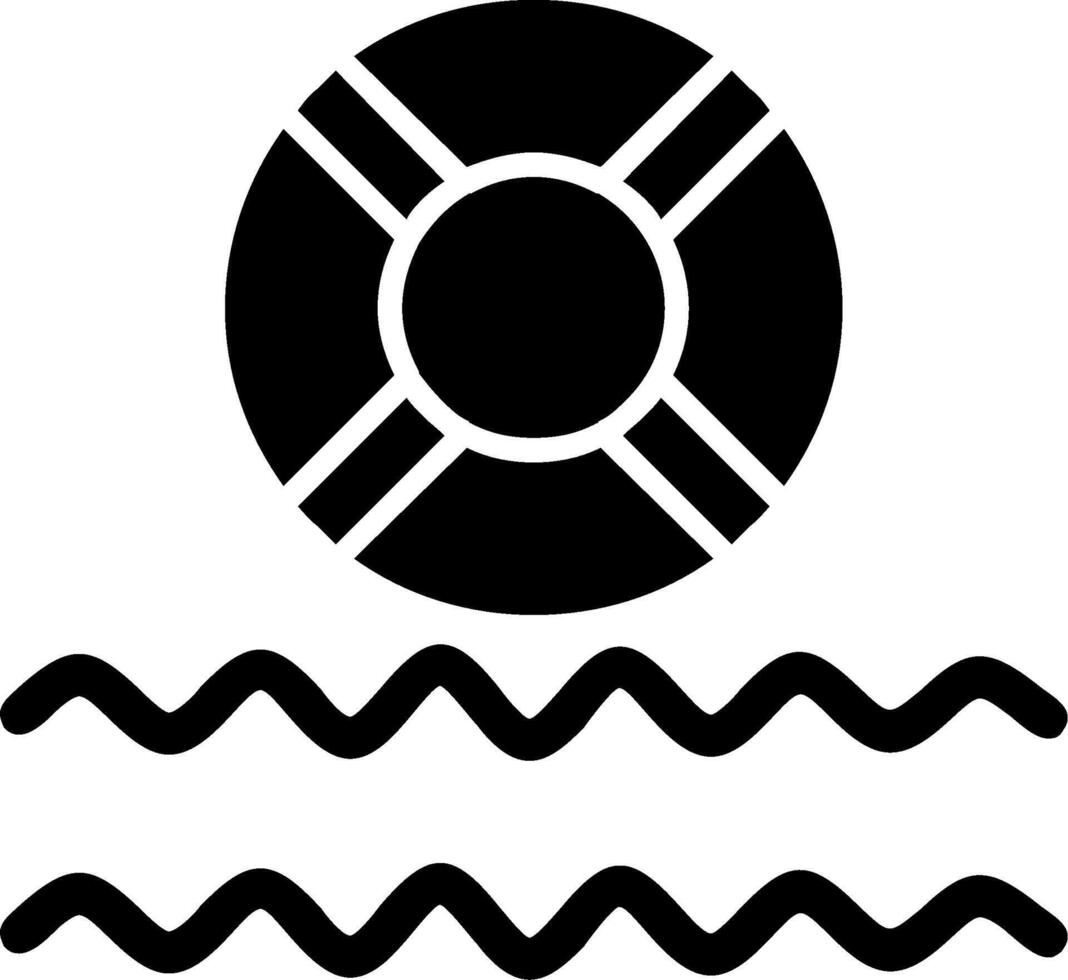 Life Saver Glyph Icon Design vector