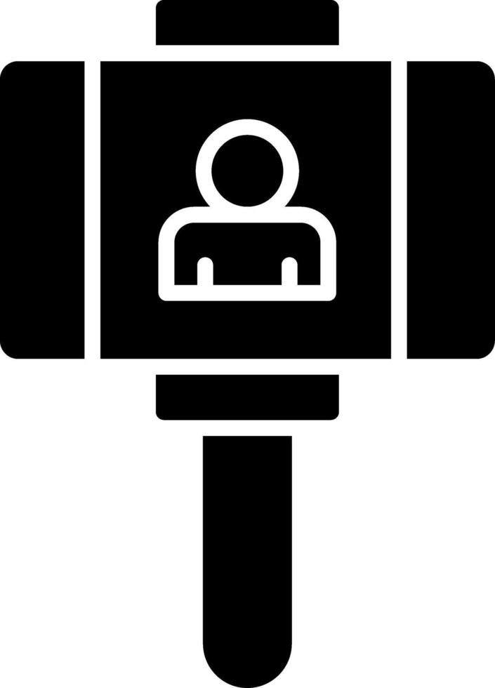 Vlogger Glyph Icon Design vector