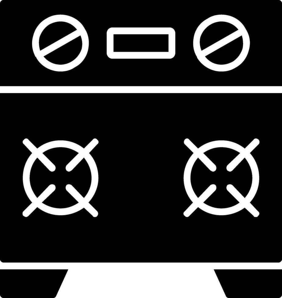 Stove Glyph Icon Design vector