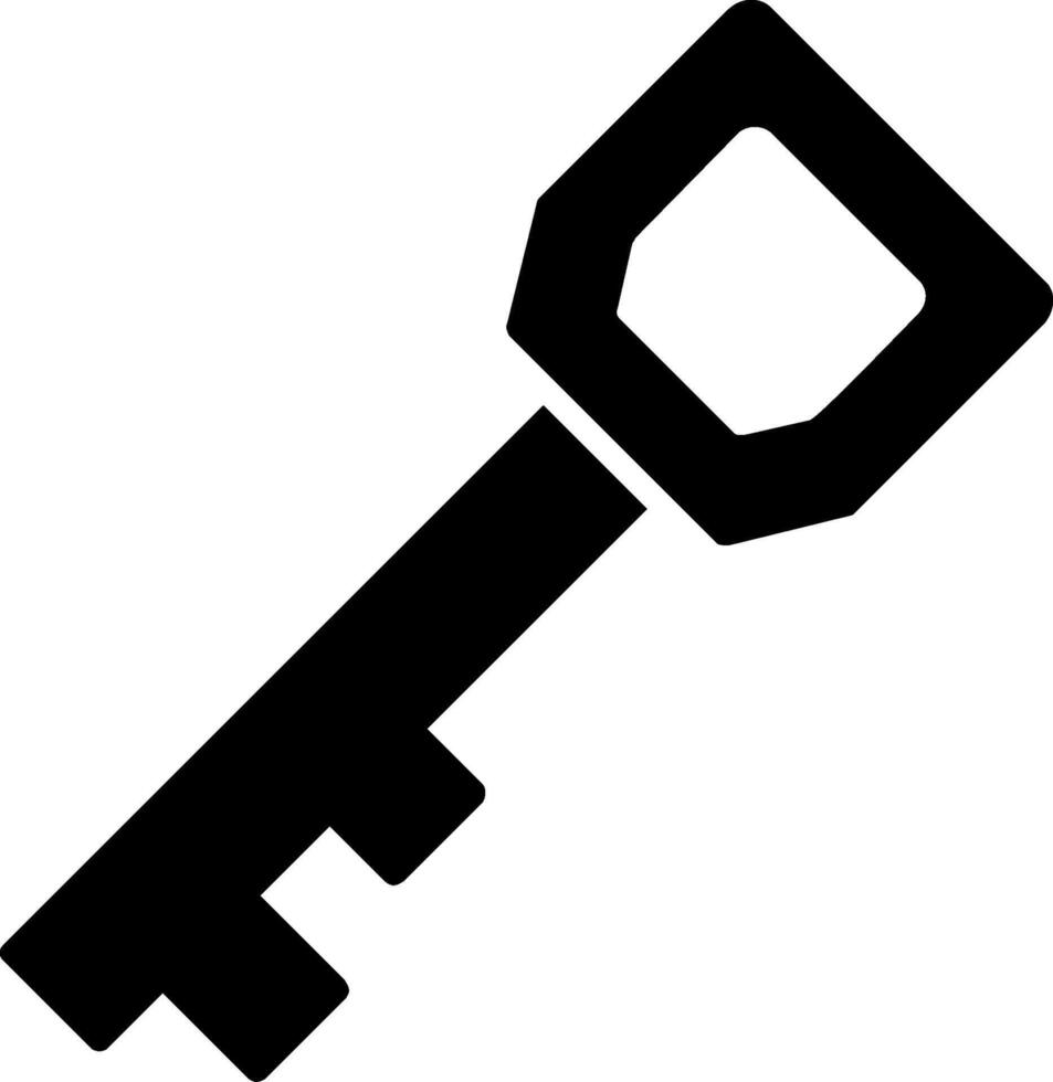 Key Glyph Icon Design vector