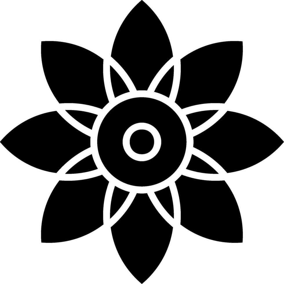 Flower Glyph Icon Design vector