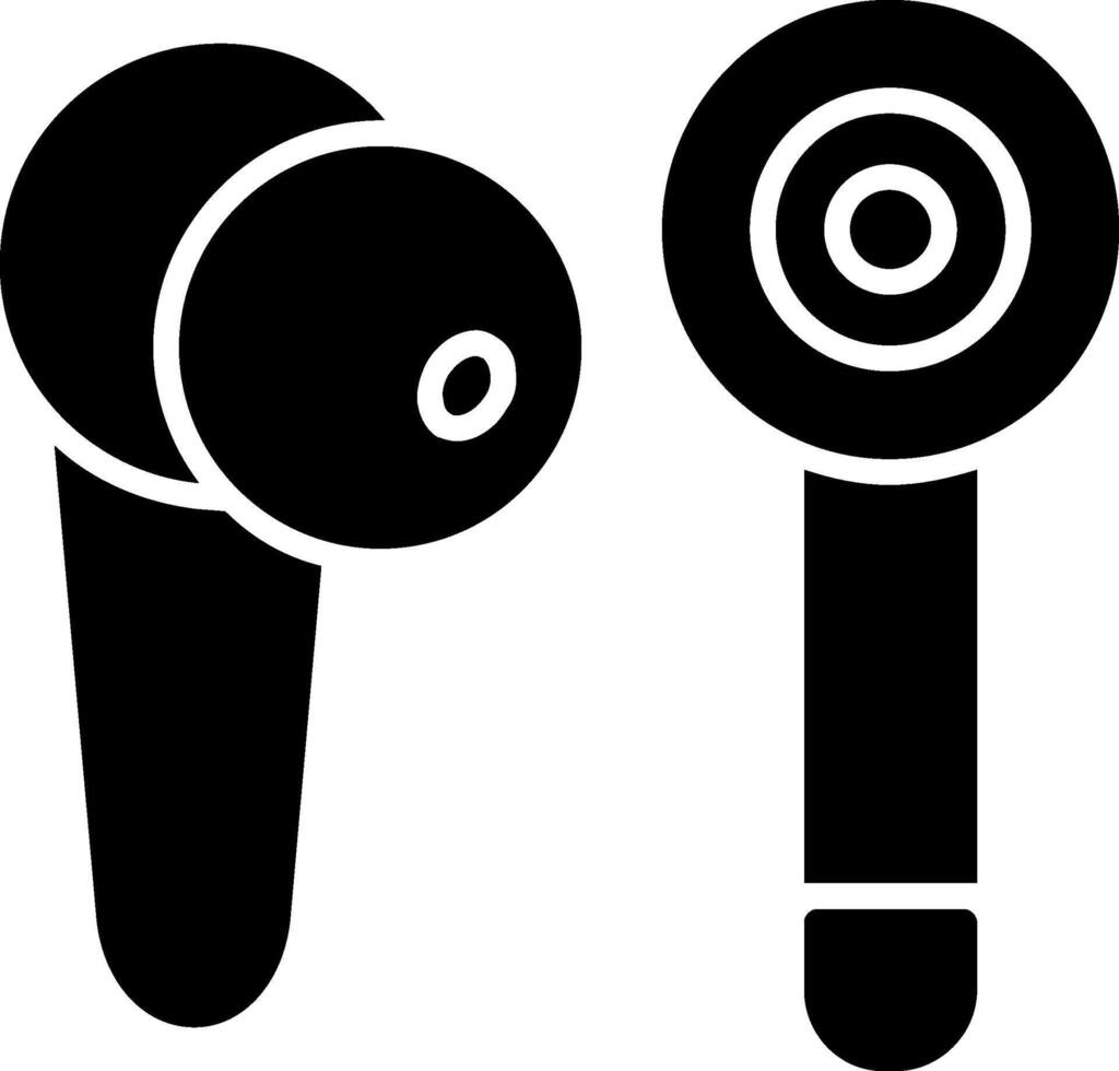 Earbud Glyph Icon vector