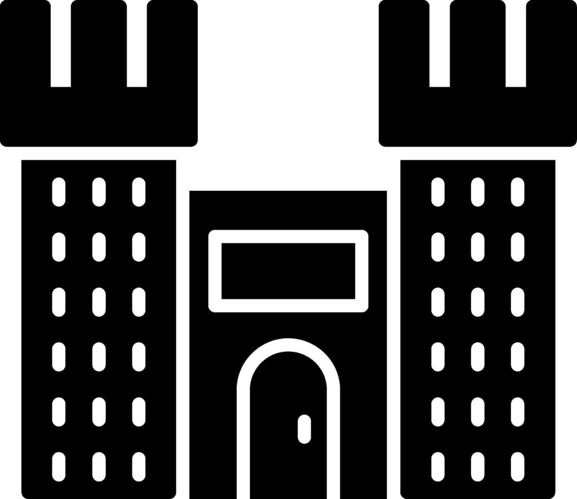 Castle Glyph Icon Design vector