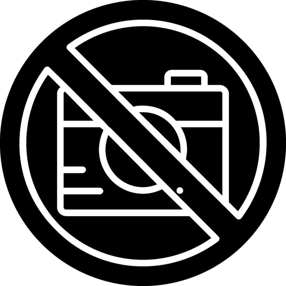 No Photo Glyph Icon Design vector