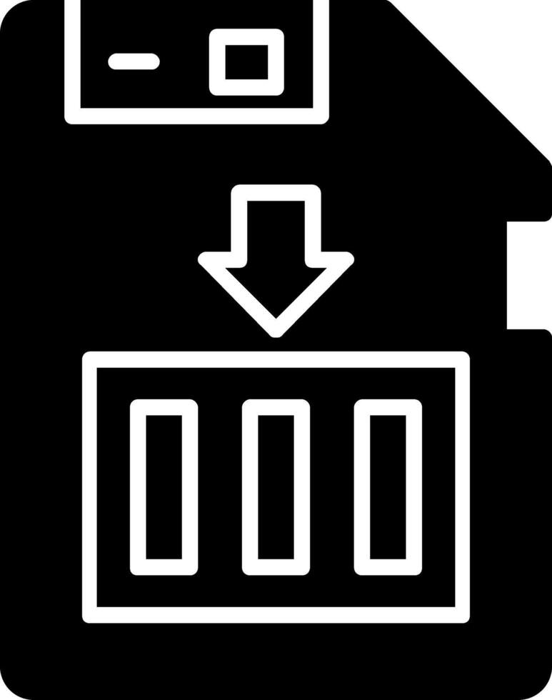 Sim Card Glyph Icon Design vector