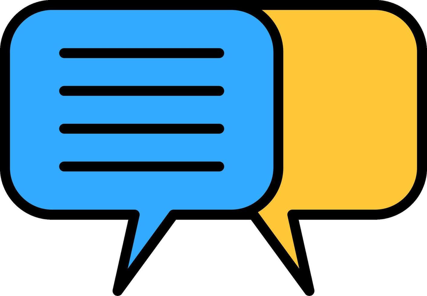 Dialog Line Filled Icon vector