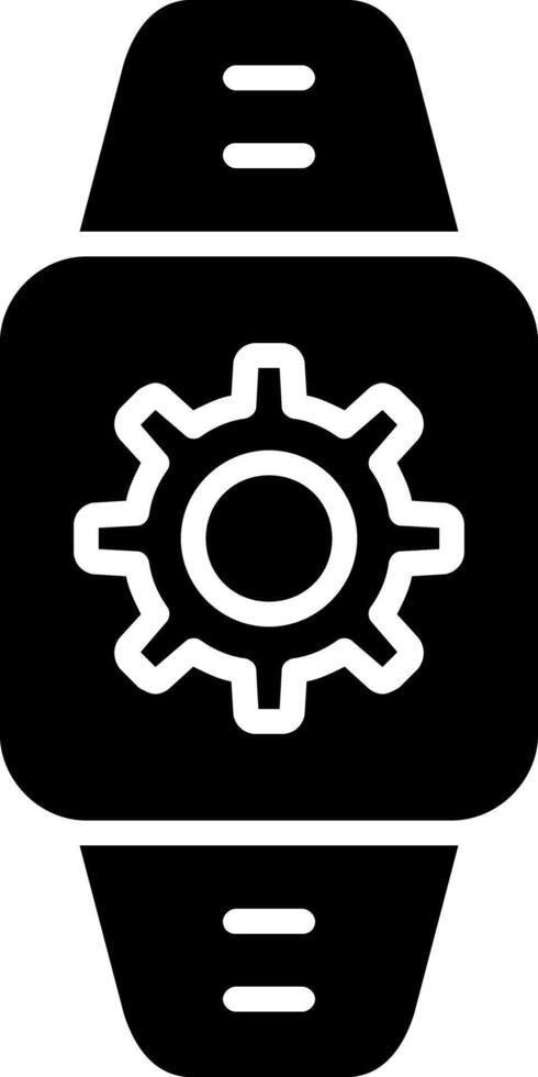 Smartwatch Glyph Icon Design vector