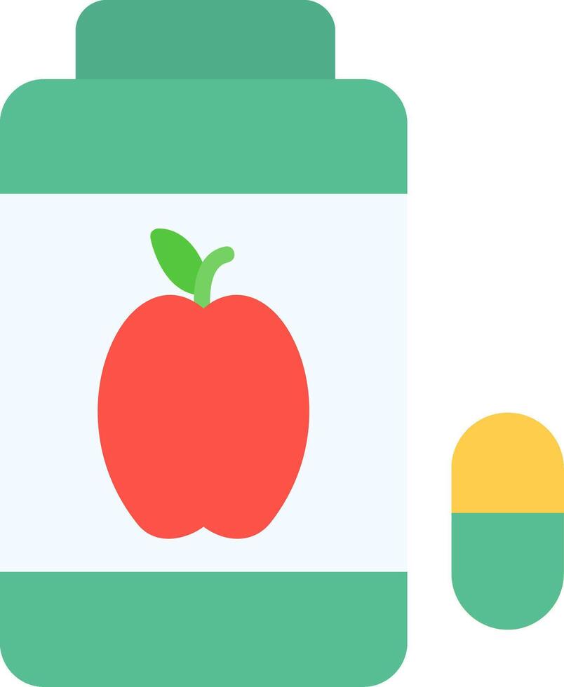 Vitamins Flat Icon Design vector