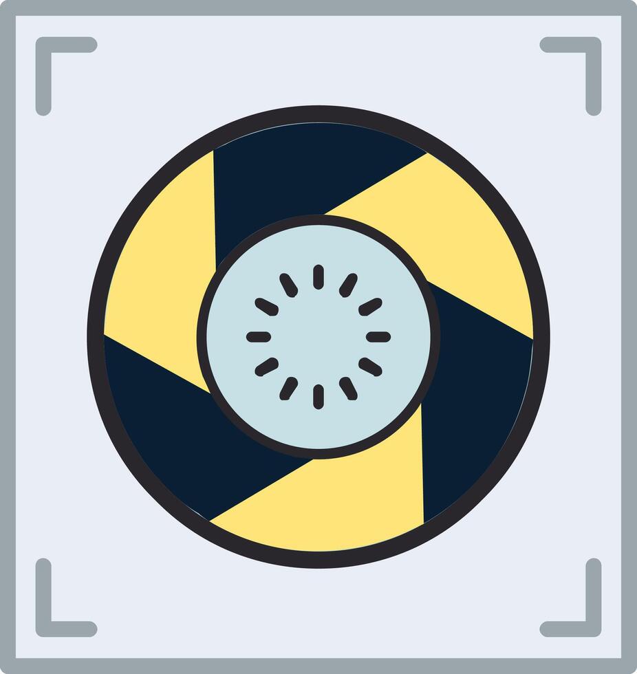 Aperture Flat Icon Design vector