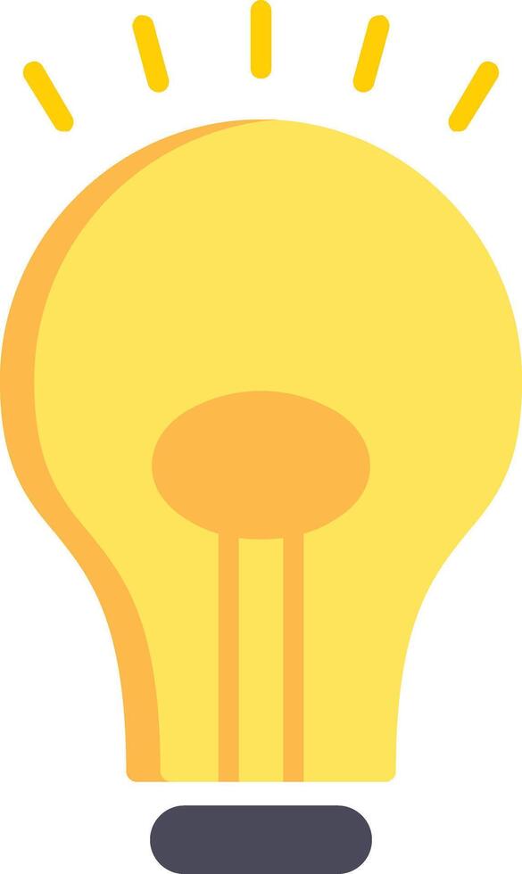Bulb Flat Icon Design vector