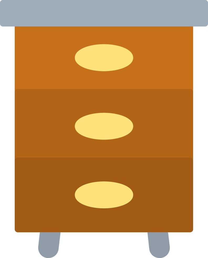 Filling Cabinet Flat Icon Design vector