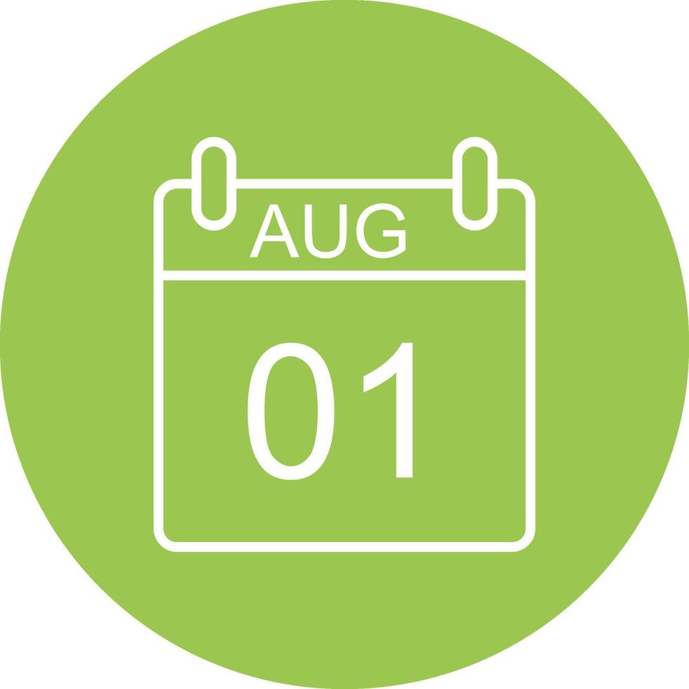 August Line Multi Circle Icon vector