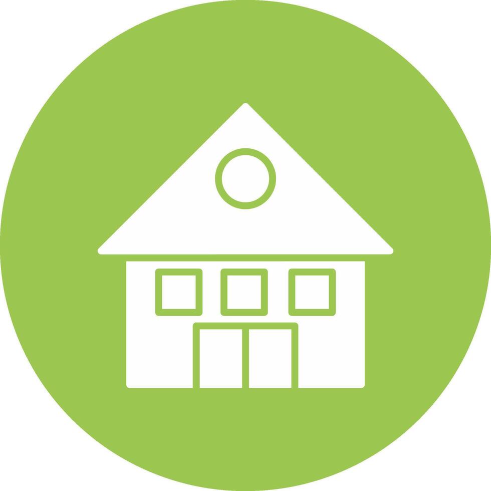 House Glyph Multi Circle Icon vector