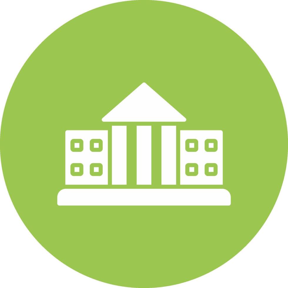 City Hall Glyph Multi Circle Icon vector