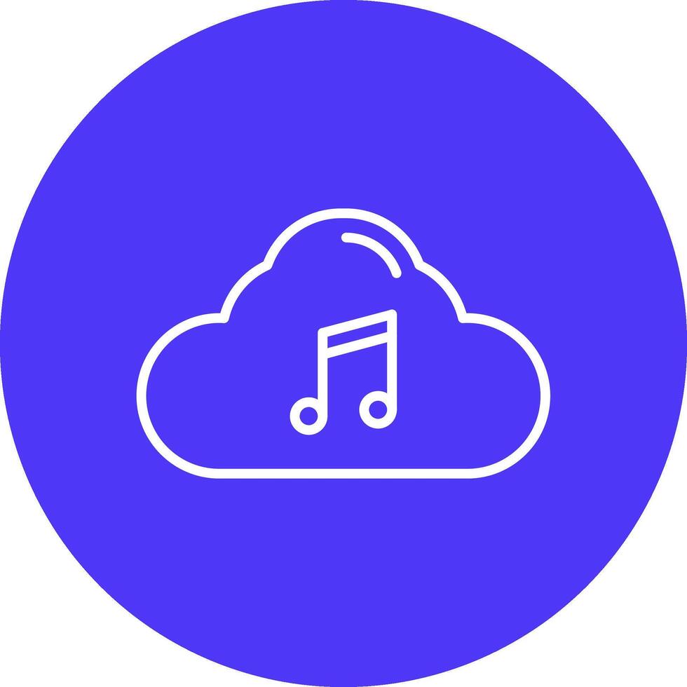 Cloud Line Multi Circle Icon vector