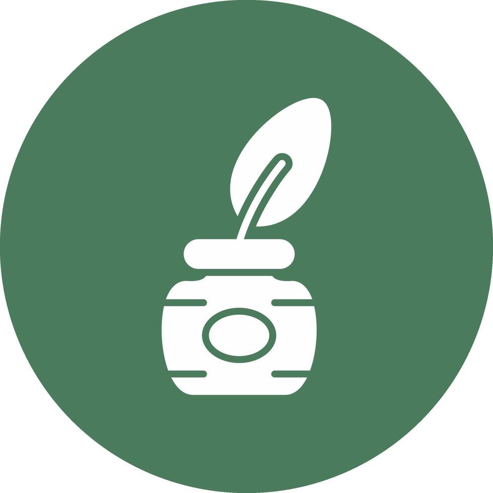 Feather Pen Glyph Multi Circle Icon vector