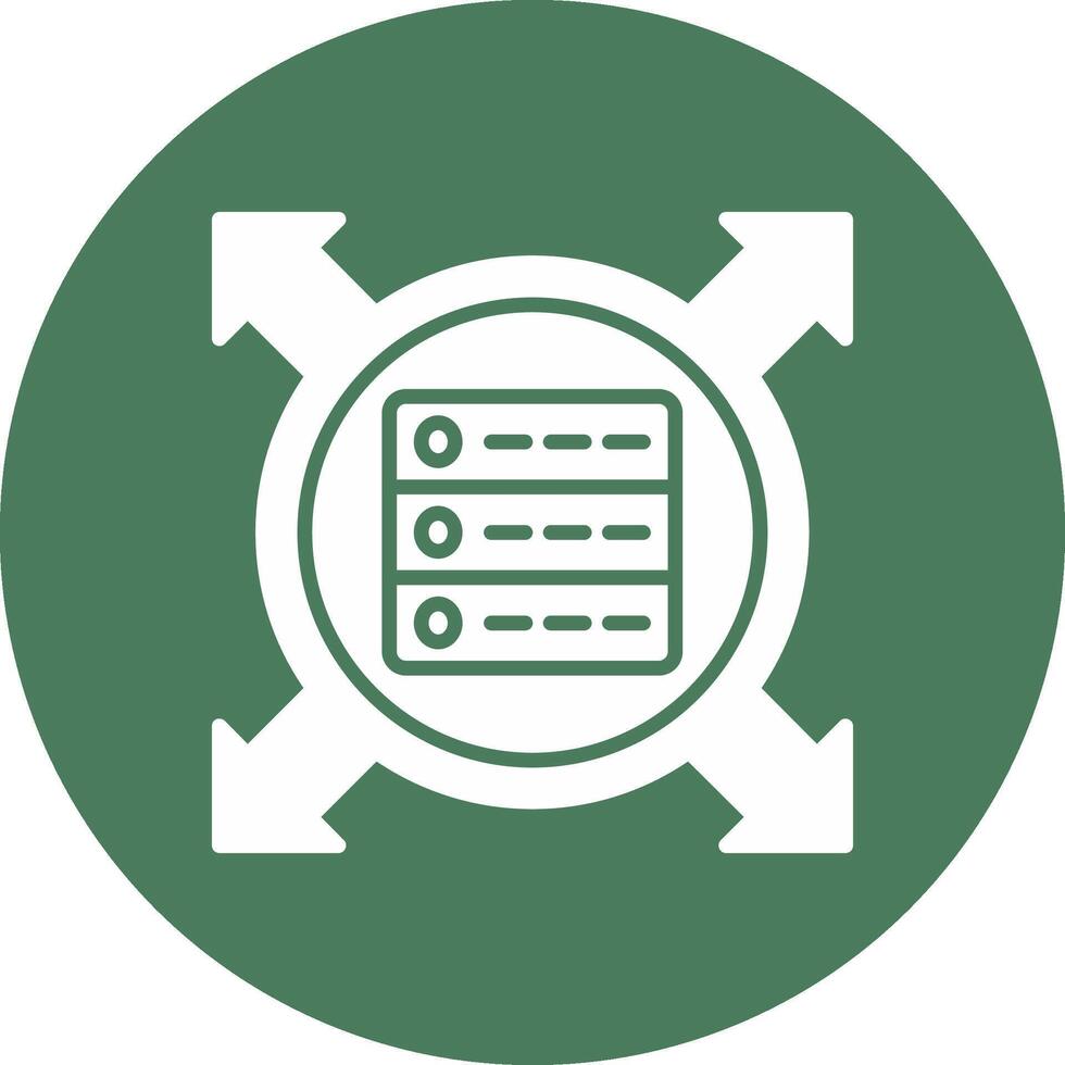 Data Driven Glyph Multi Circle Icon vector