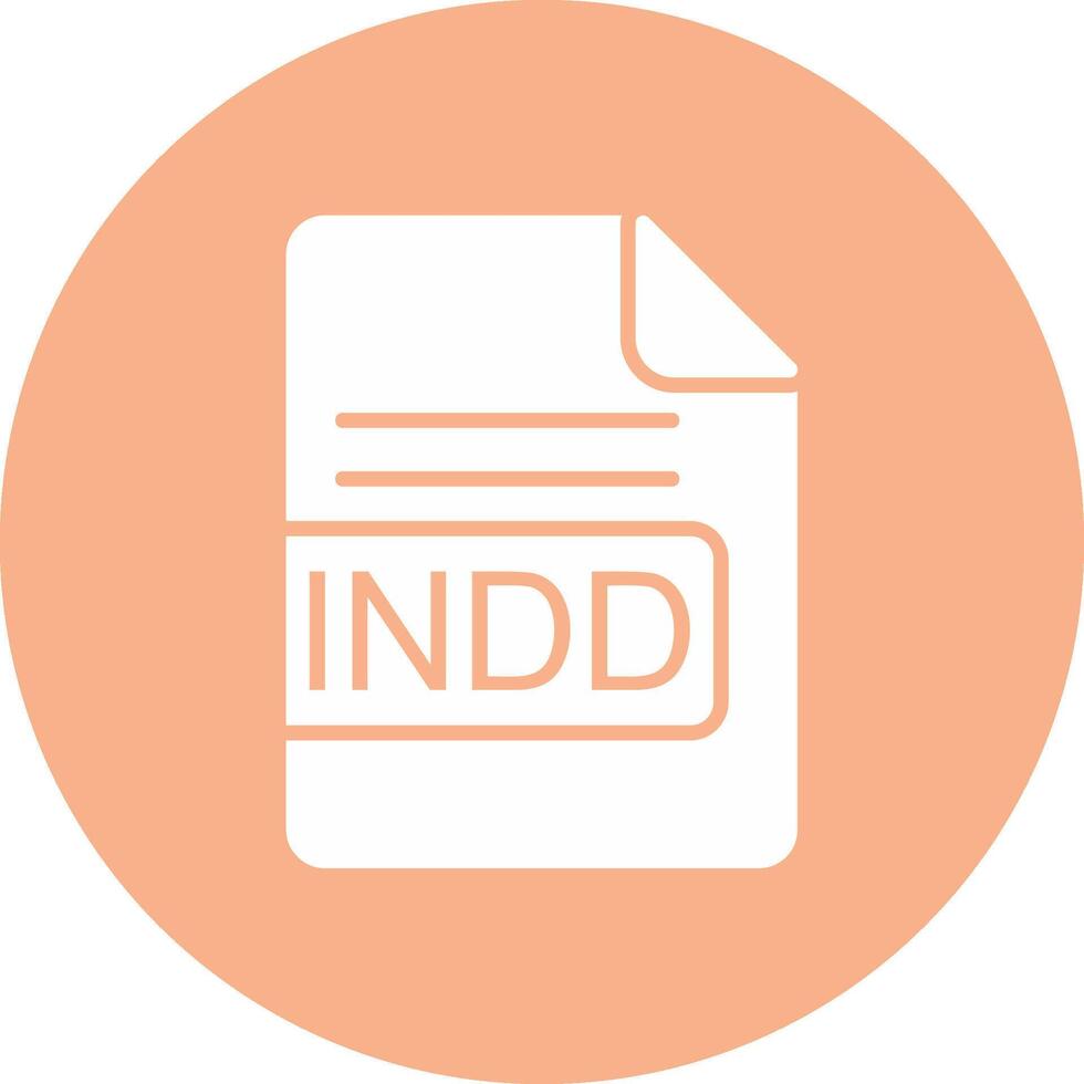 INDD File Format Glyph Multi Circle Icon vector