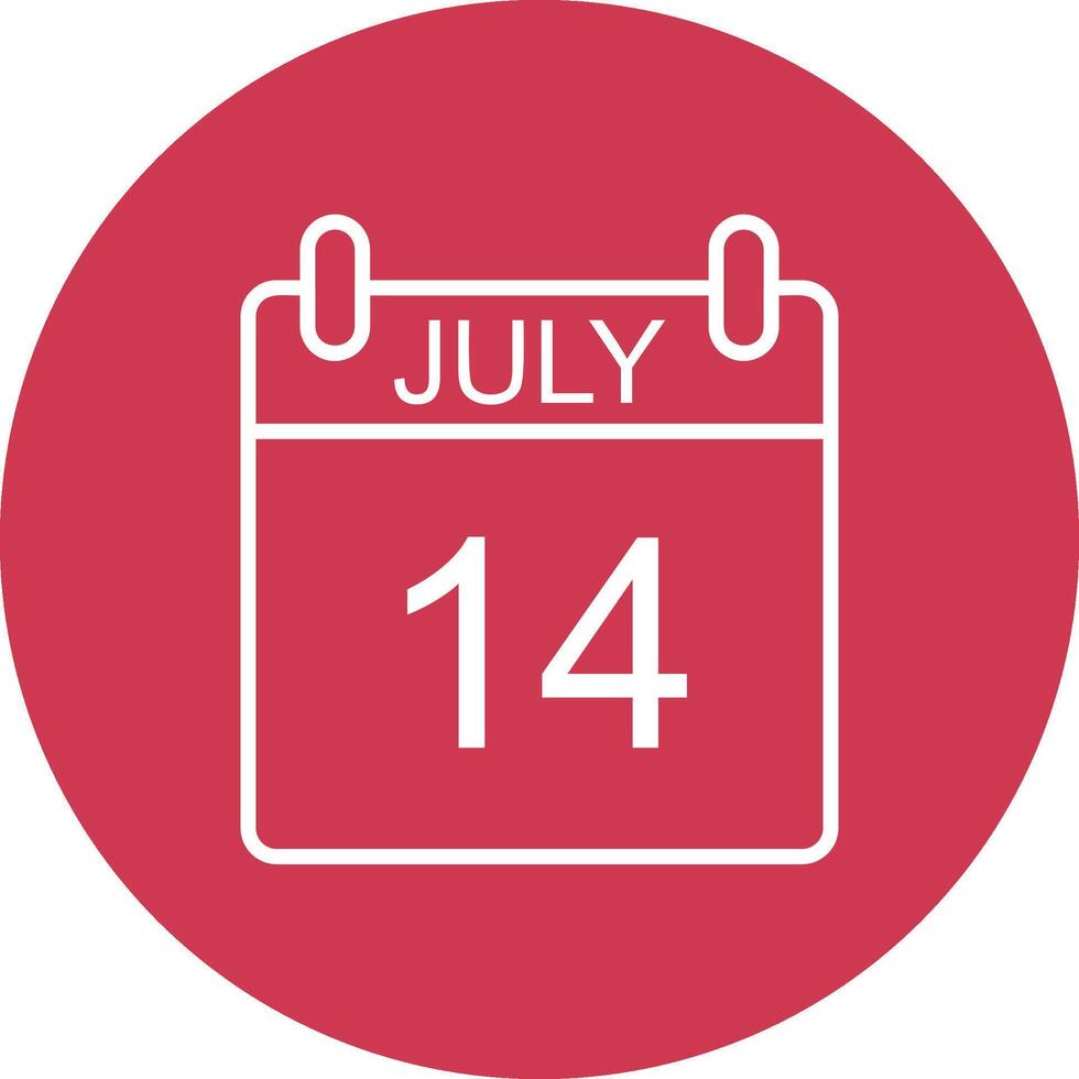 July Line Multi Circle Icon vector
