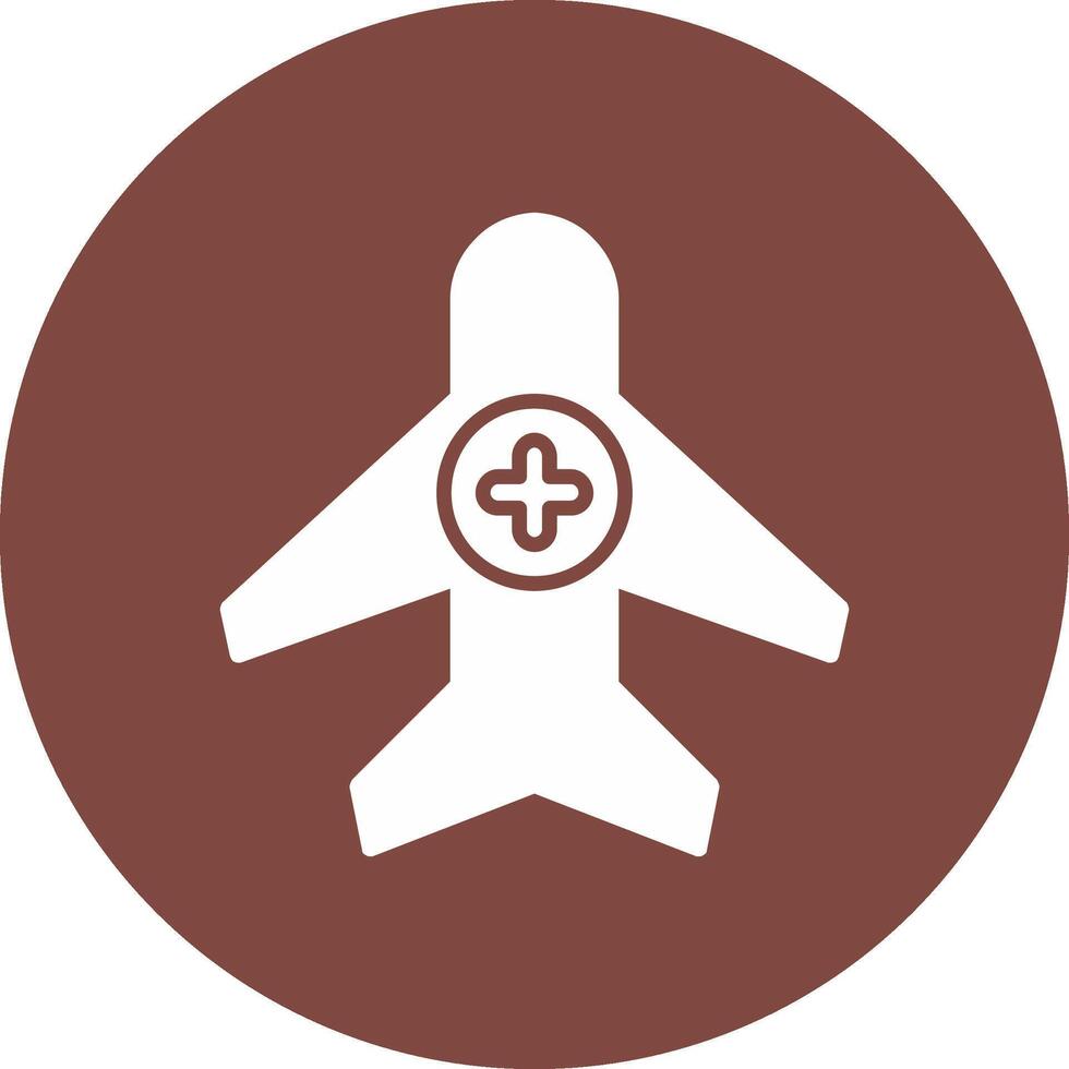 Air Medical Service Glyph Multi Circle Icon vector