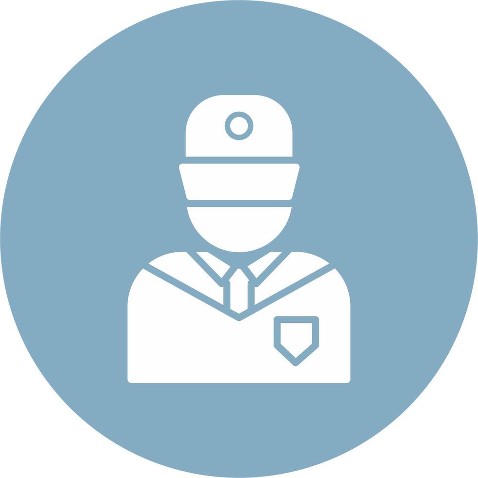 Security Guard Glyph Multi Circle Icon vector