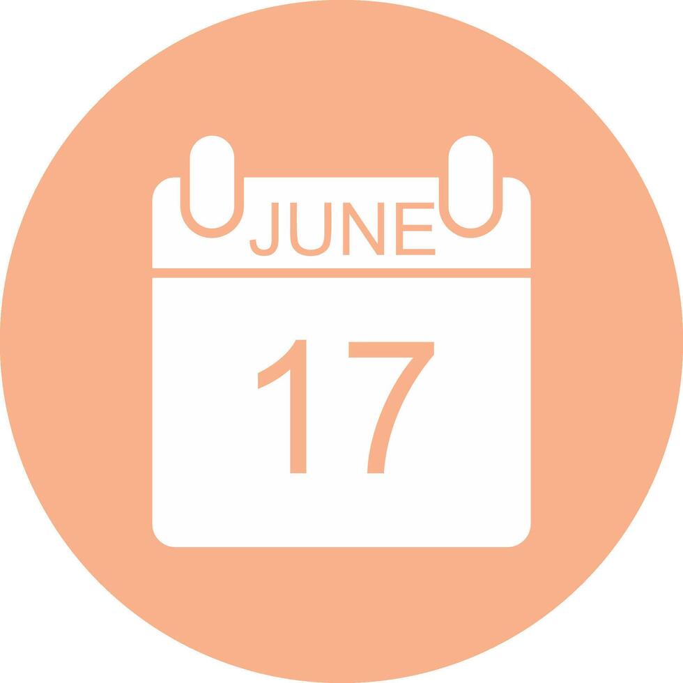 June Glyph Multi Circle Icon vector