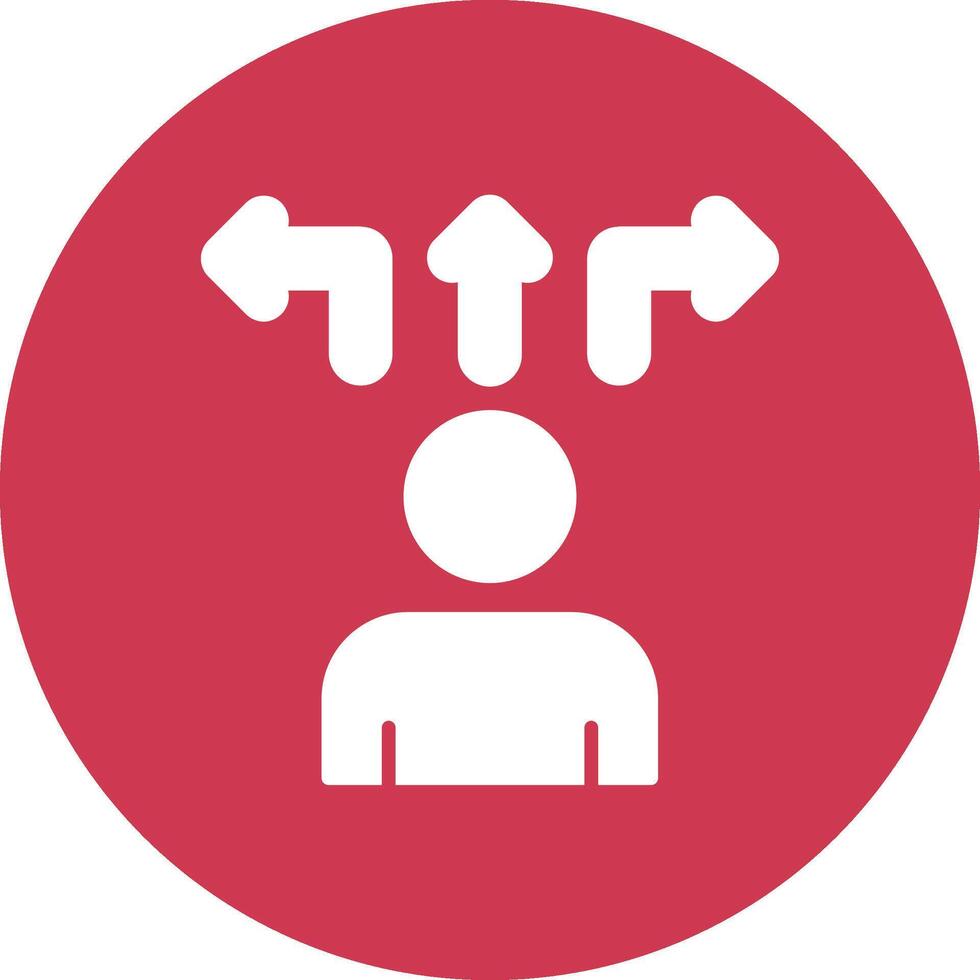 Decision Making Glyph Multi Circle Icon vector