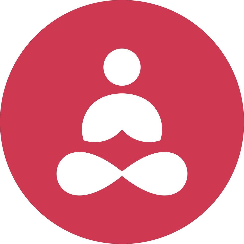 Yoga Glyph Multi Circle Icon vector