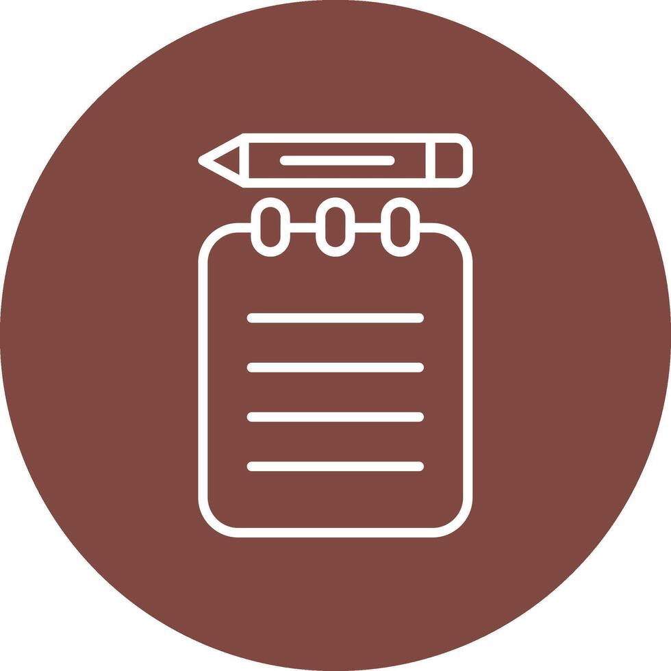 Notepad Line Multi Circle Icon vector